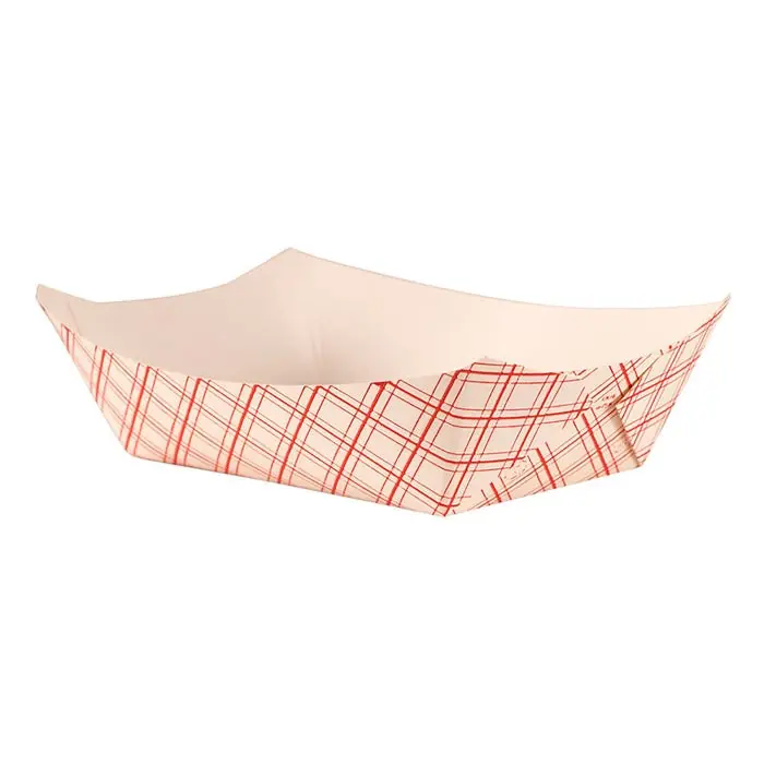 Empress Grease and Moisture-Resistant Disposable Food Tray, 3 Pound Capacity, Red Plaid, Case of 500 Popular